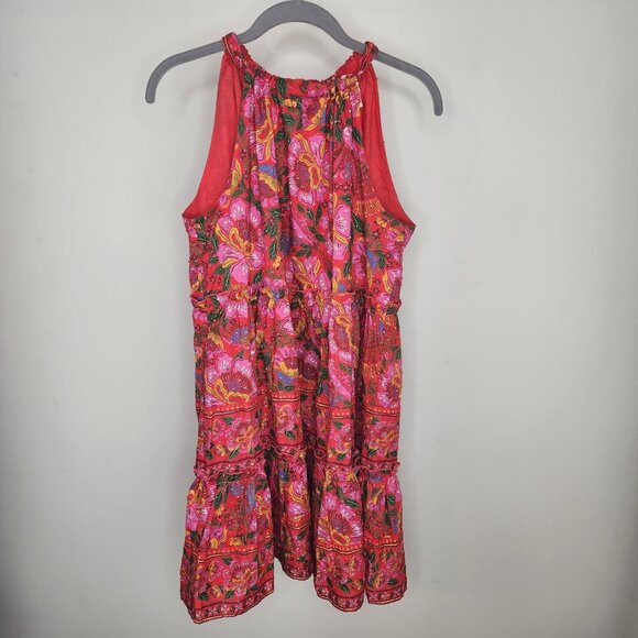 NWT Sezane X Farm Rio Gabriela Halter Neck Dress Macaw Flowers Size 8 - Picture 9 of 17